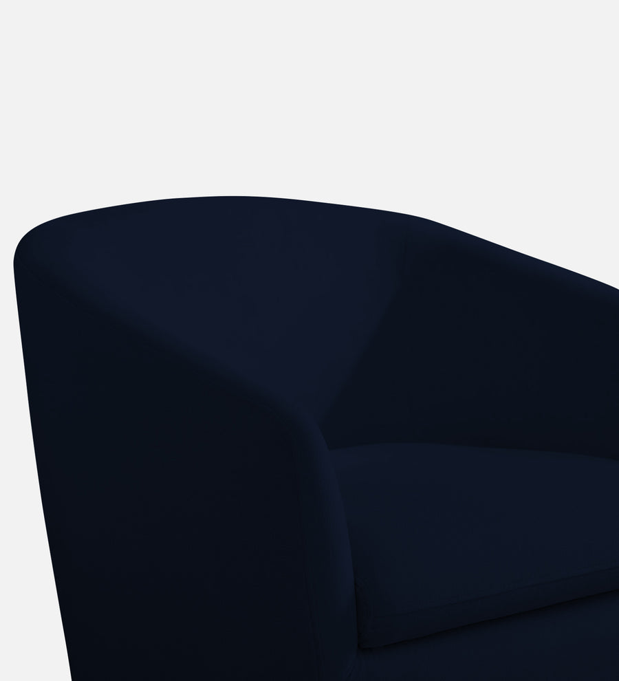 Haddie Velvet Swivel Chair In Dark Blue Colour - Febonic Living