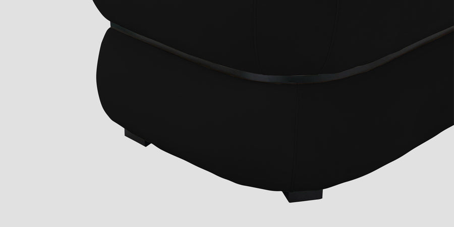 Kula Velvet 3 Seater Sofa In Adam Black Colour - Febonic Living