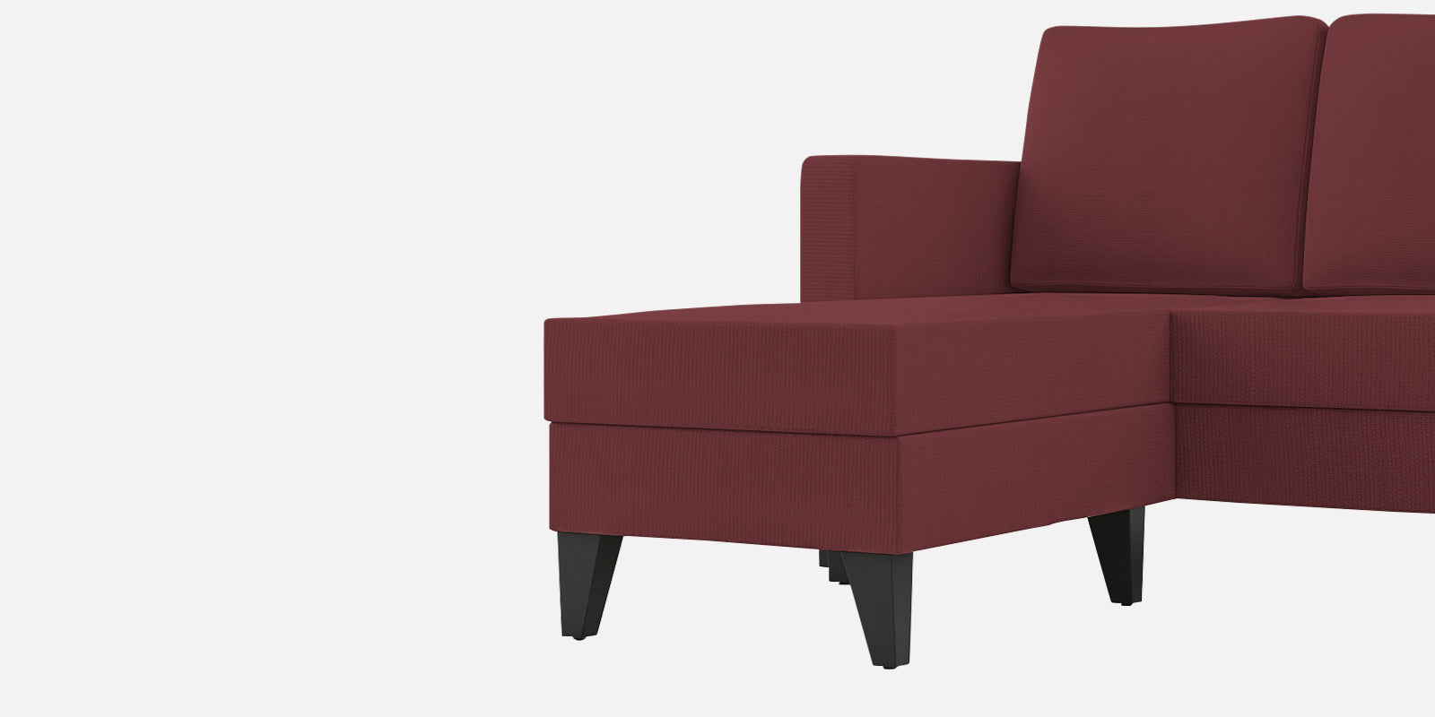 Nori Fabric RHS Sectional Sofa (3 + Lounger) In Blaze Red Colour