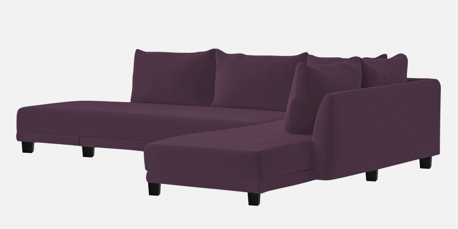 Ira Fabric LHS 6 Seater Sofa Cum Bed In Greek Purple Colour