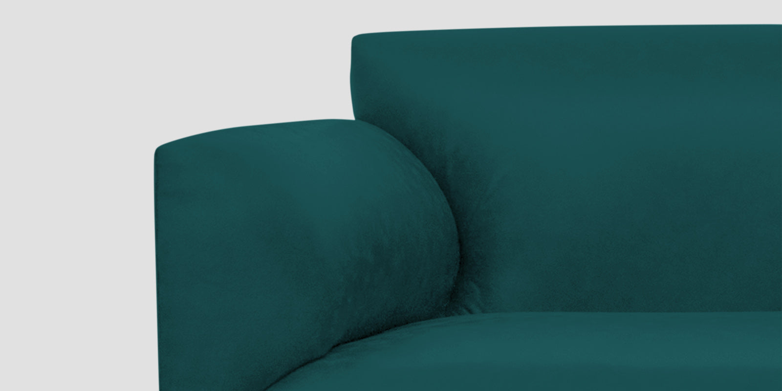 Convi Leatherette 3 Seater Sofa In Peakcock Blue Colour - Febonic Living