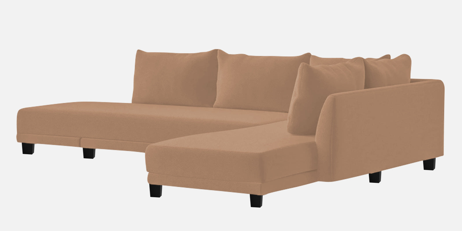 Ira Fabric LHS 6 Seater Sofa Cum Bed In Cosmic Beige Colour