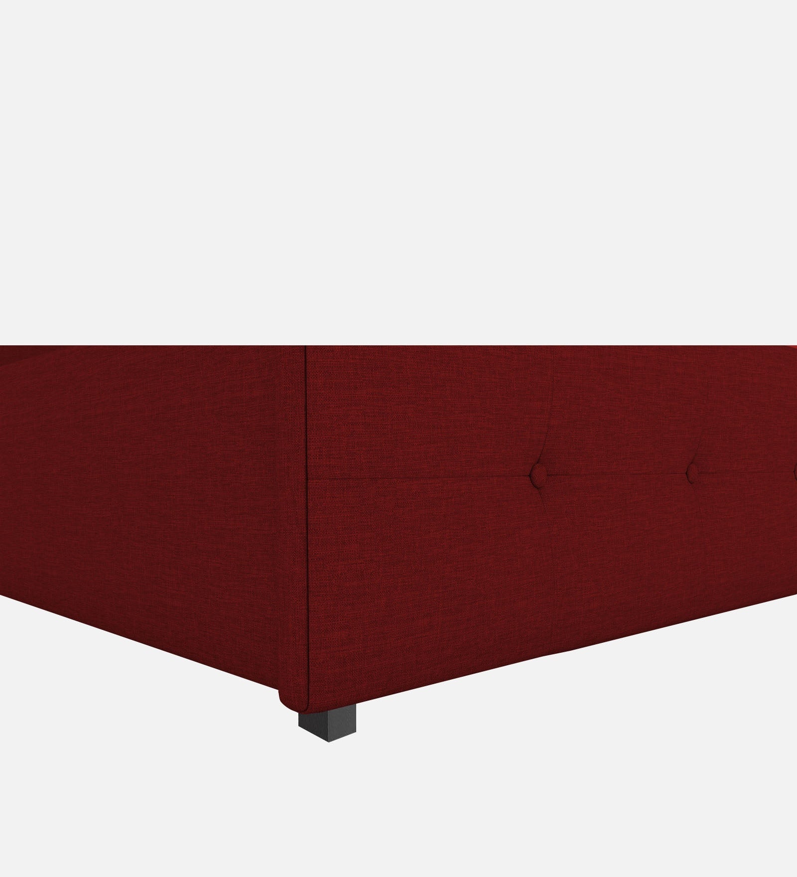 Lido Fabric Queen Size Bed In Blood Maroon Colour With Storage