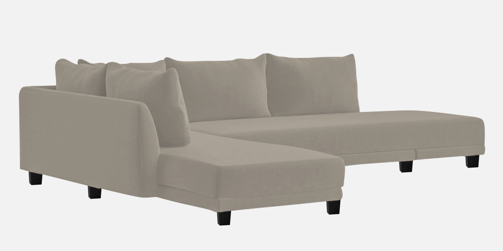 Ira Fabric RHS 6 Seater Sofa Cum Bed In Ash Grey Colour