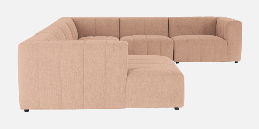 Damo Fabric Rhs 8 Seater Corner Sofa In Cosmic Beige Colour - Febonic Living