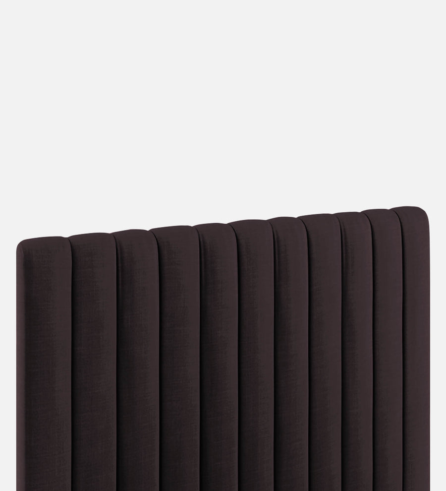 Nivi Fabric Upholstered King Size Bed In Cara Brown Colour With Drawer Storage - Febonic Living