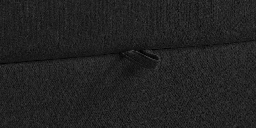 Kara Fabric 3 Seater Pull Out Sofa Cum Bed In Zed Black Colour - Febonic Living