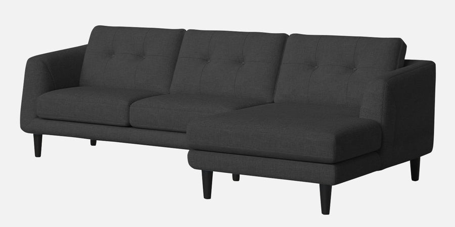 Natasha Velvet Lhs Sectional Sofa 3 Lounger In Hory Grey Colour - Febonic Living