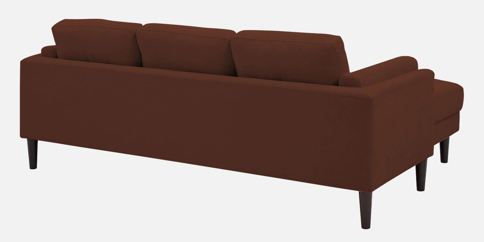 Creata Fabric RHS Sectional Sofa (2+Lounger) in Coffee Brown Colour by Febonic