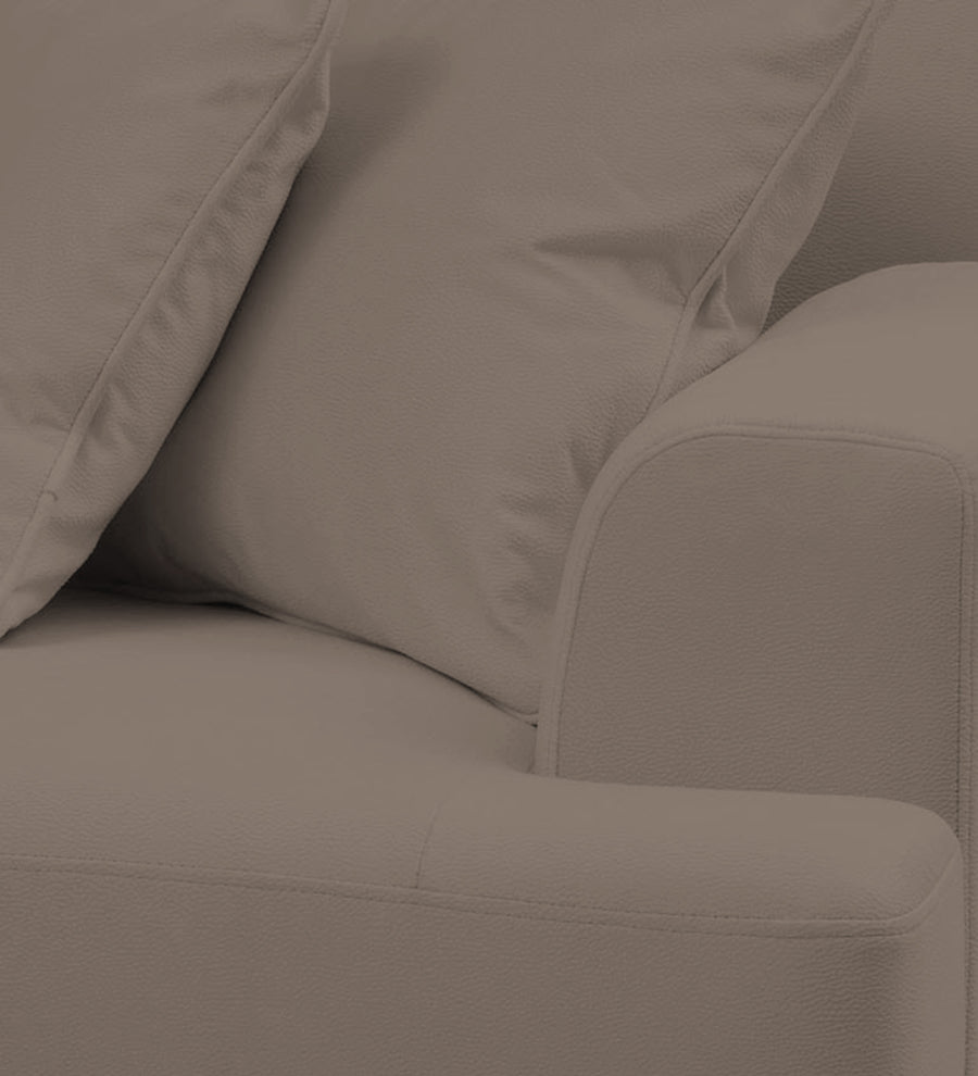 Woody Fabric 1 Seater Sofa In Rock Beige Colour - Febonic Living
