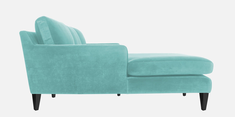 Jones Velvet Rhs Sectional Sofa 3 Lounger In Barmunda Aqua Colour - Febonic Living