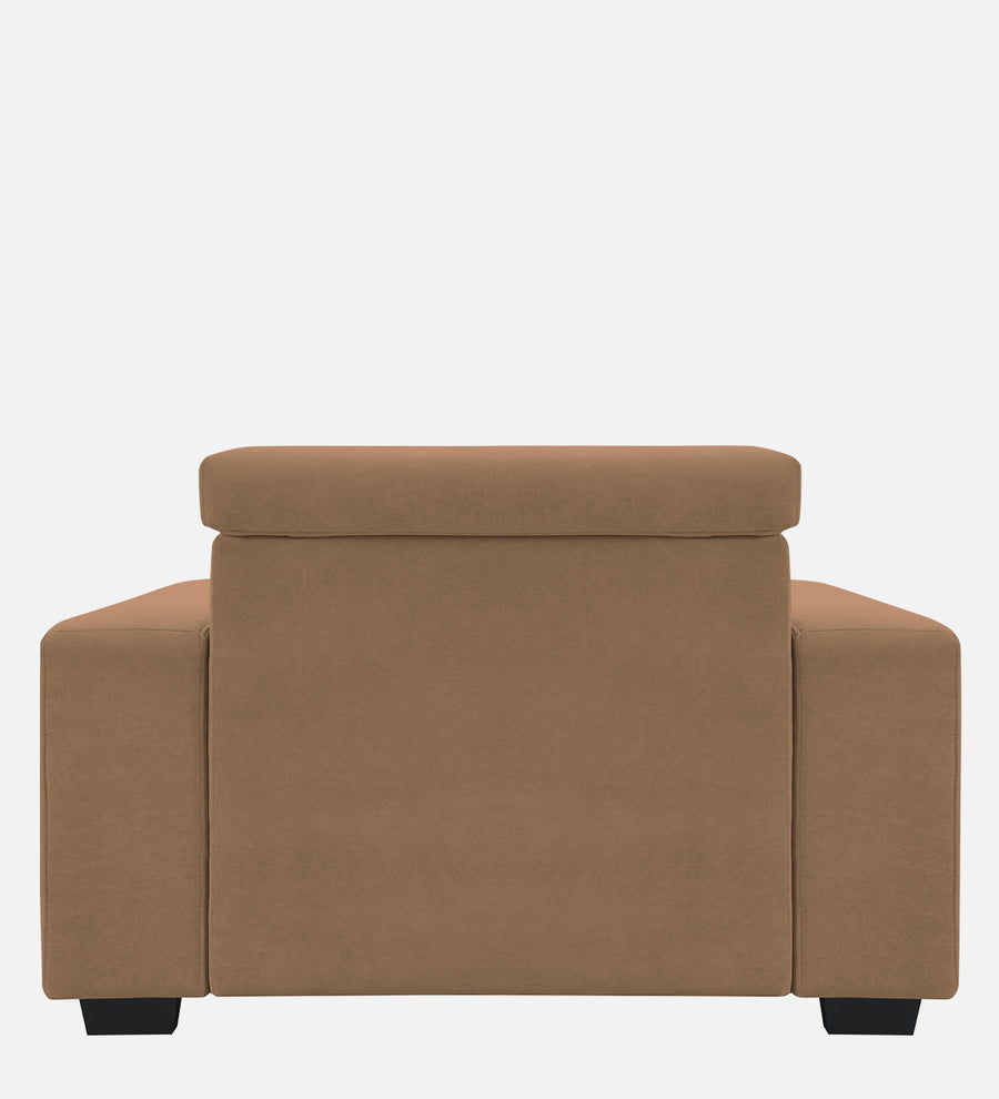 Hiro Fabric 1 Seater Sofa In Dusty Peach Colour - Febonic Living