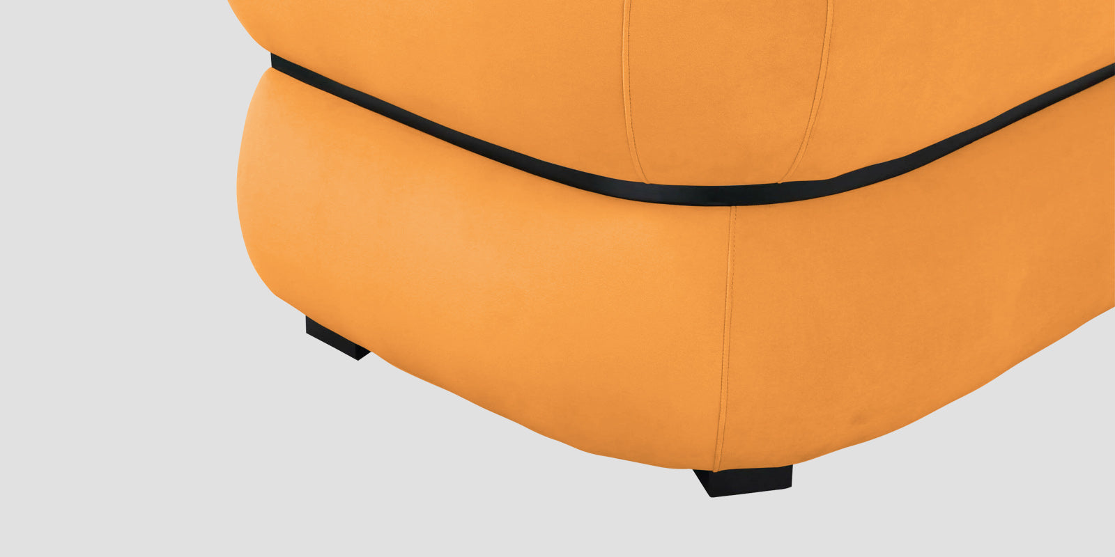 Kula Velvet 2 Seater Sofa In Tangerine Orange Colour