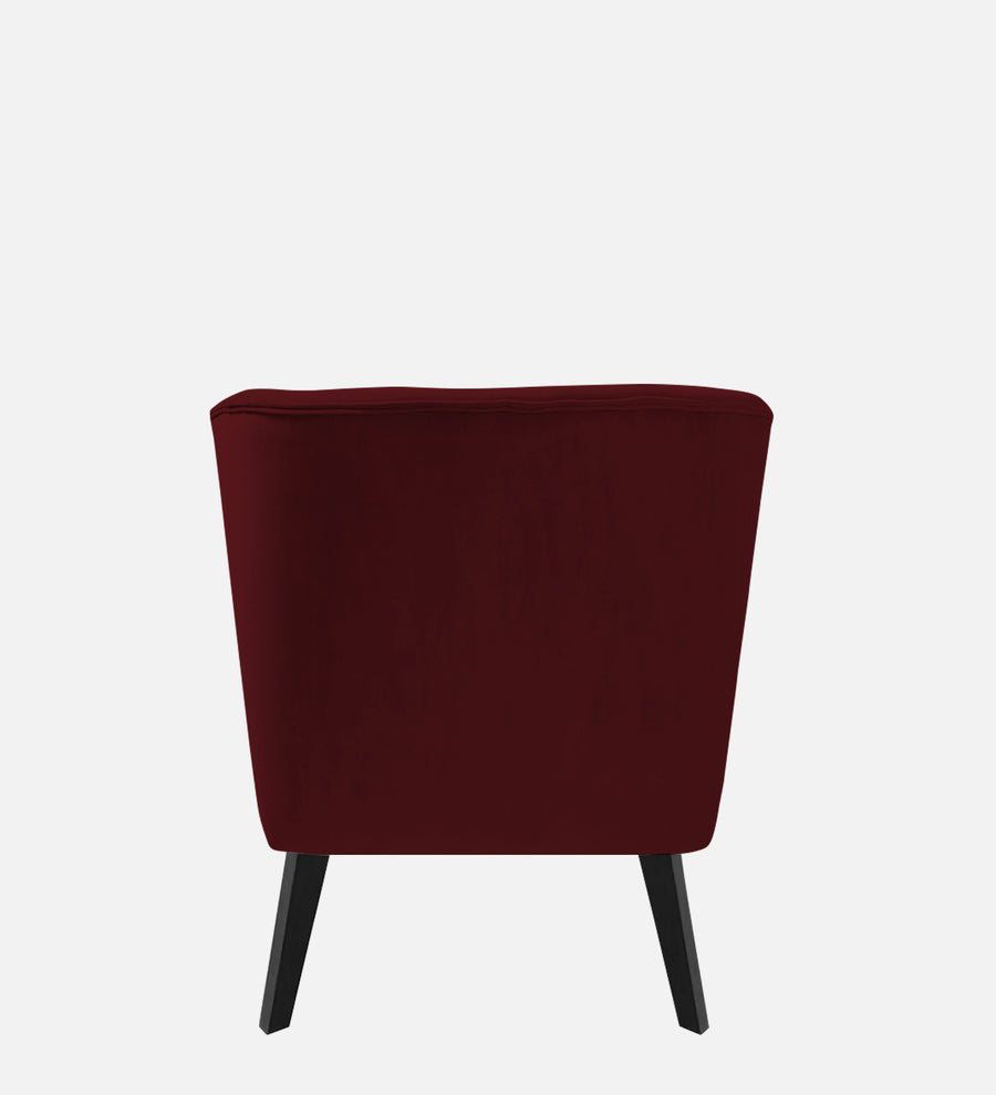 Flora Velvet Rhs Chaise Lounger In Dark Maroon Colour - Febonic Living