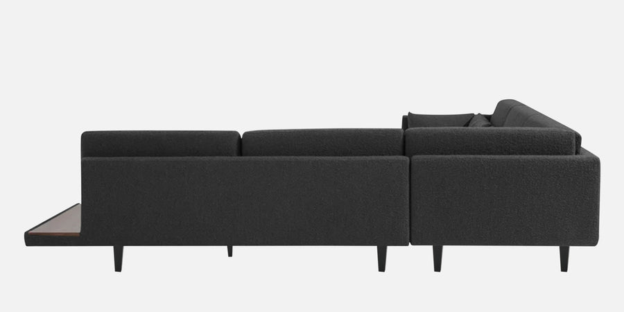 Malta Fabric 6 Seater Lhs Corner Sofa In Charcoal Grey Colour - Febonic Living