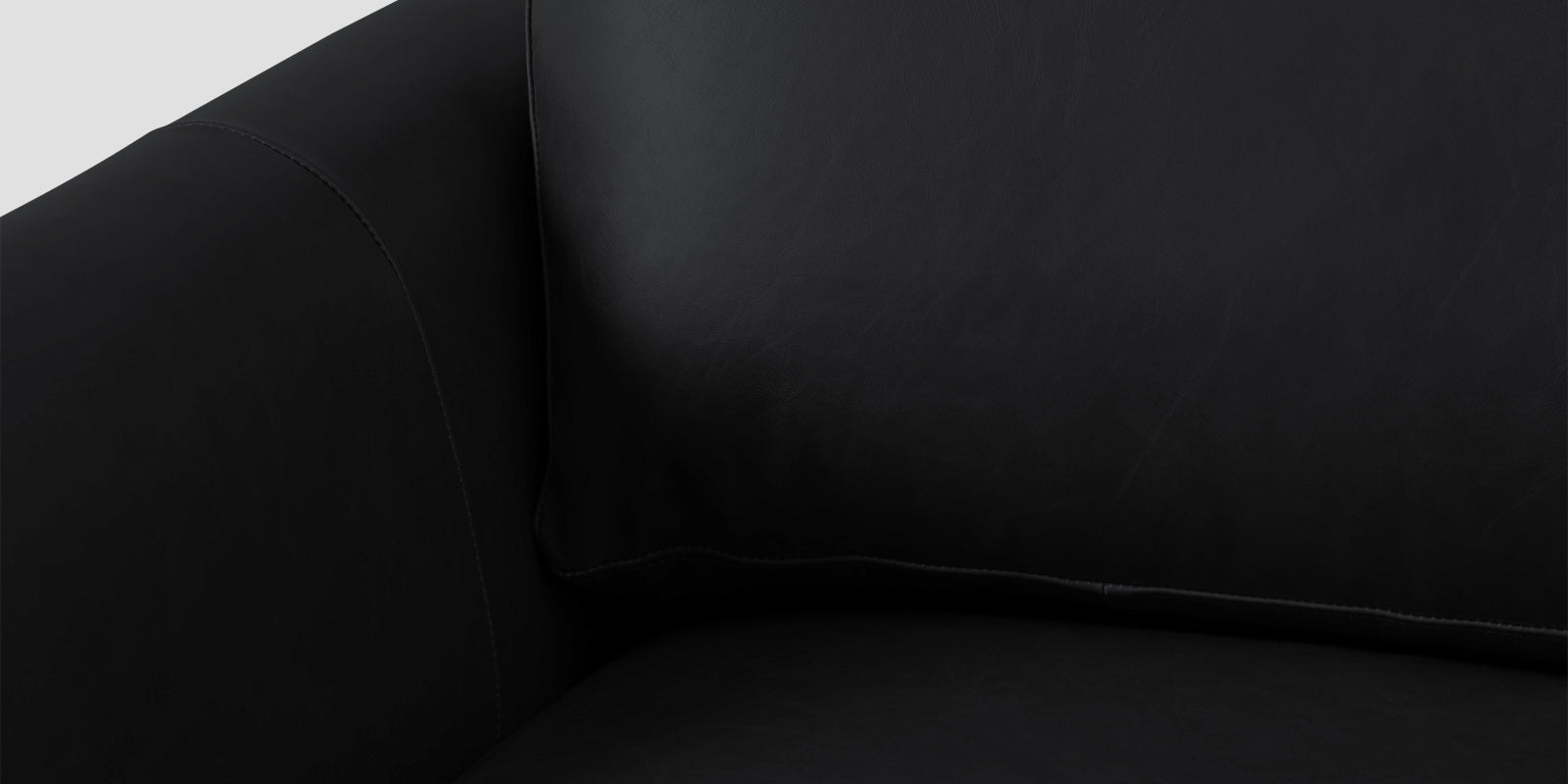 Sterio Leatherette 2 Seater Sofa In Light Black Colour - Febonic Living