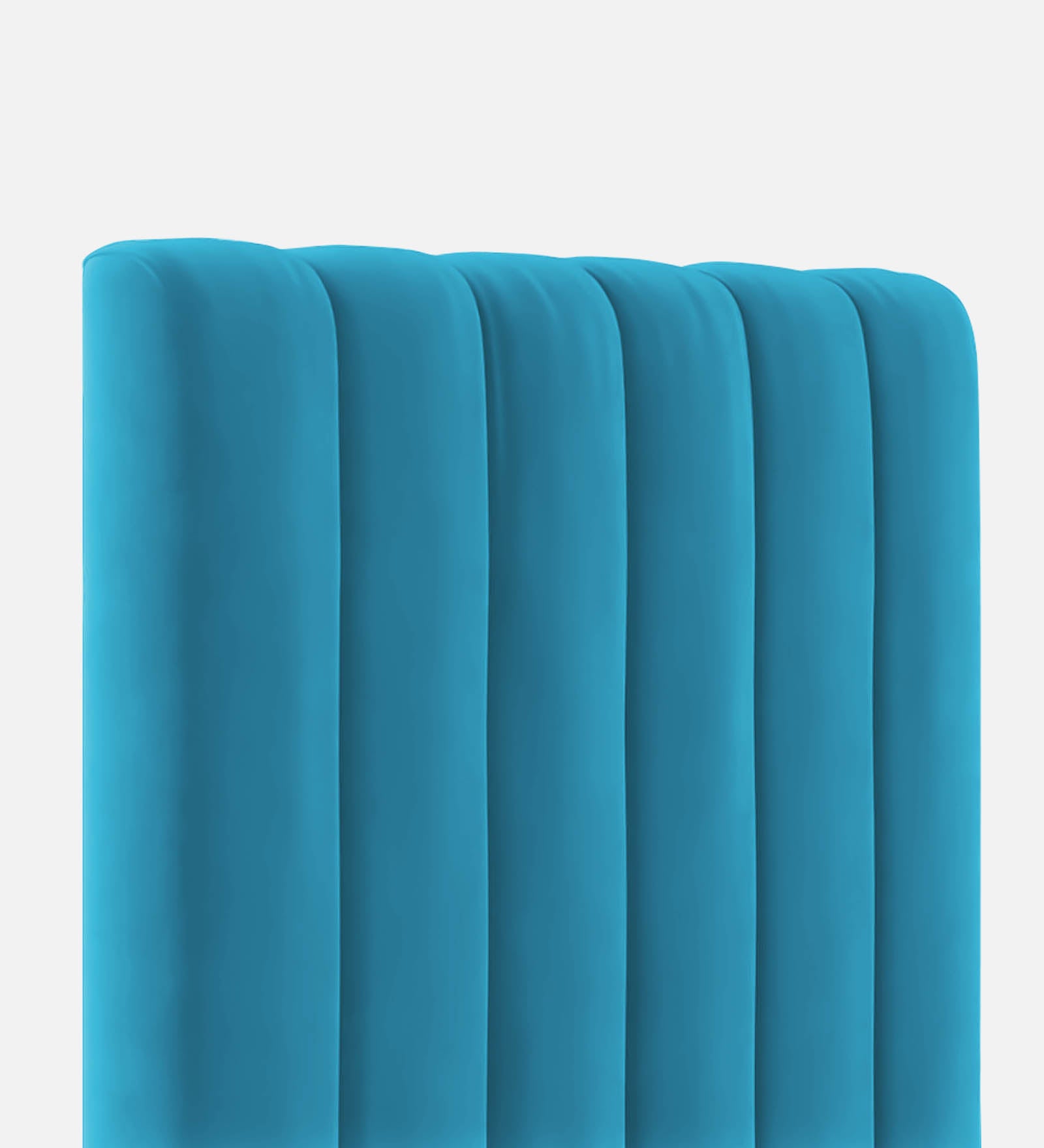 Lara Velvet Single Size Bed In Aqua Blue Colour