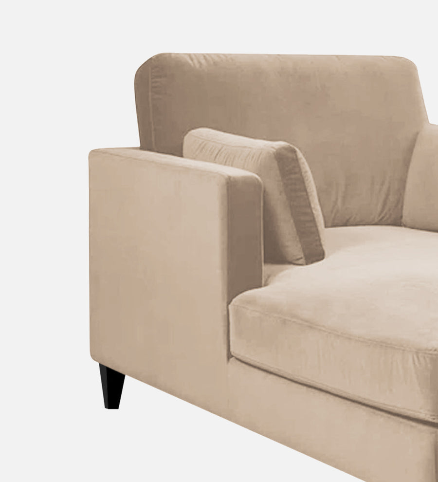 Makou Velvet Chaise Lounger In Camel Beige Colour - Febonic Living