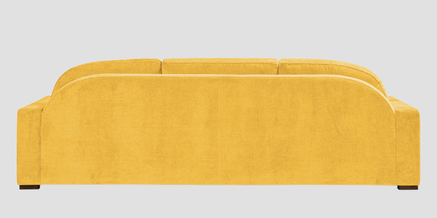 Dara Fabric 3 Seater Sofa In Bold Yellow Colour - Febonic Living