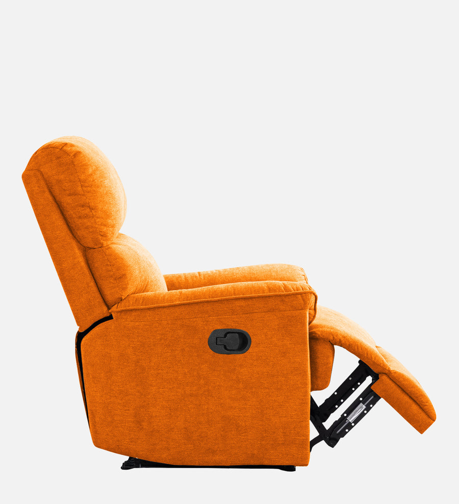 Abby Fabric 1 Seater Motorized Recliner In Vivid Orange Colour - Febonic Living