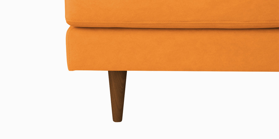 Motra Velvet 3 Seater Sofa In Tangerine Orange Colour - Febonic Living