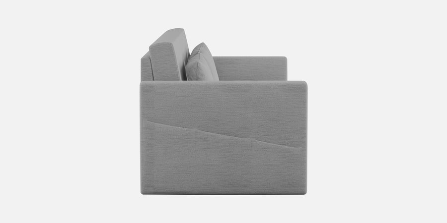 River Fabric 3 Seater Pull Out Sofa Cum Bed In Lit Grey Colour - Febonic Living