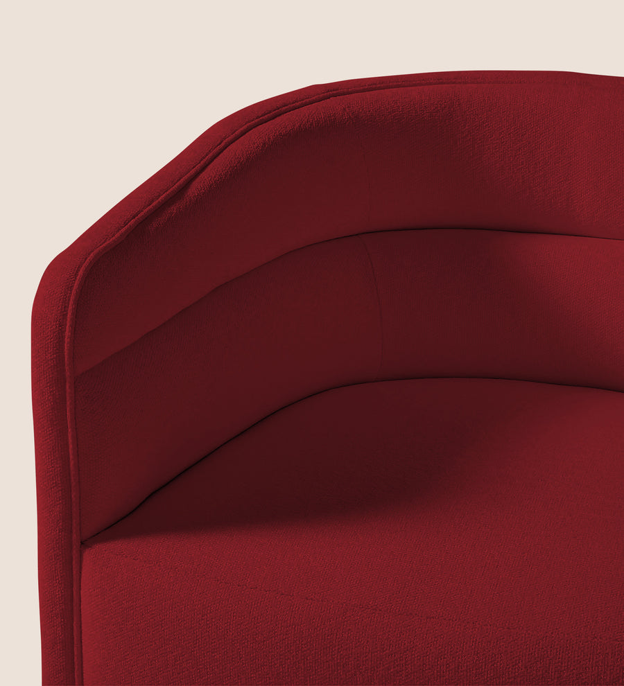 Ria Fabric Swivel Chair In Chilli Red Colour - Febonic Living