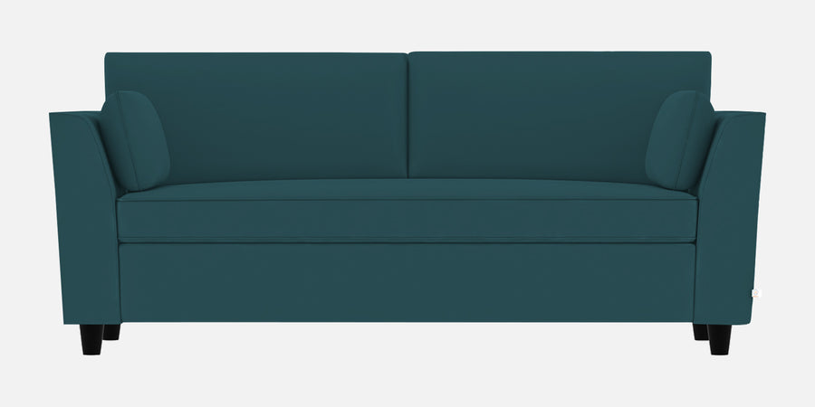 Bristo Velvet 3 Seater Sofa In Arabian Green Colour With Storage - Febonic Living