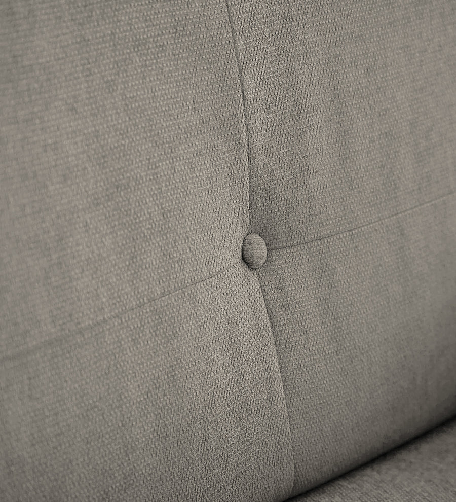 Noha Fabric 1 Seater Sofa In Ash Grey Colour - Febonic Living