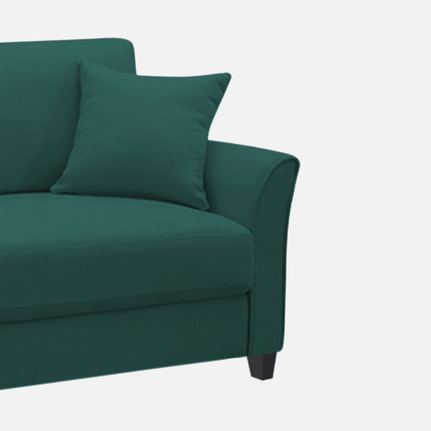 Daroo Velvet 1 Seater Sofa In Pine Green Colour