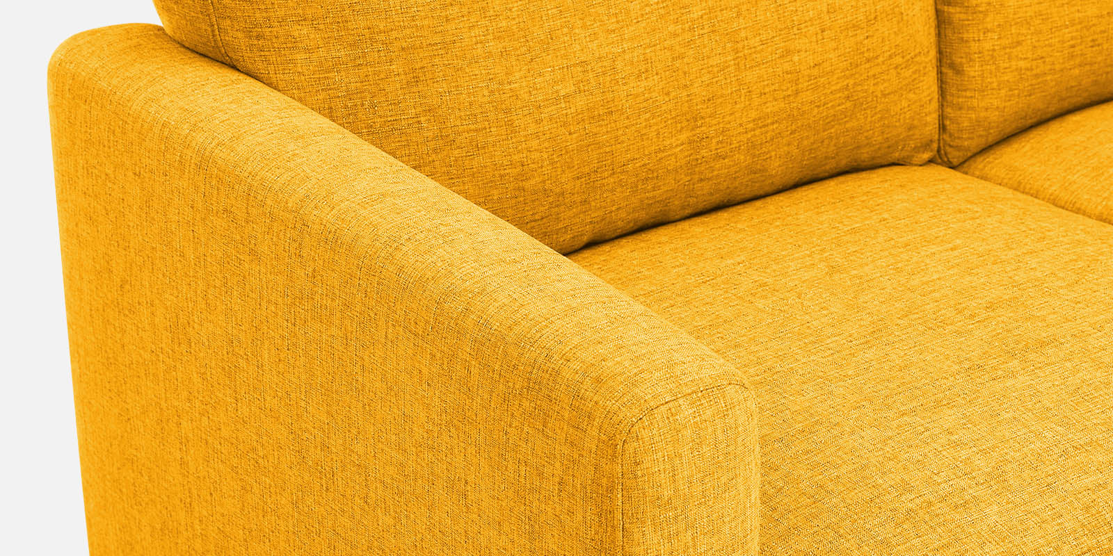 Romie Fabric LHS Sectional Sofa (2+Lounger) in Bold Yellow Colour