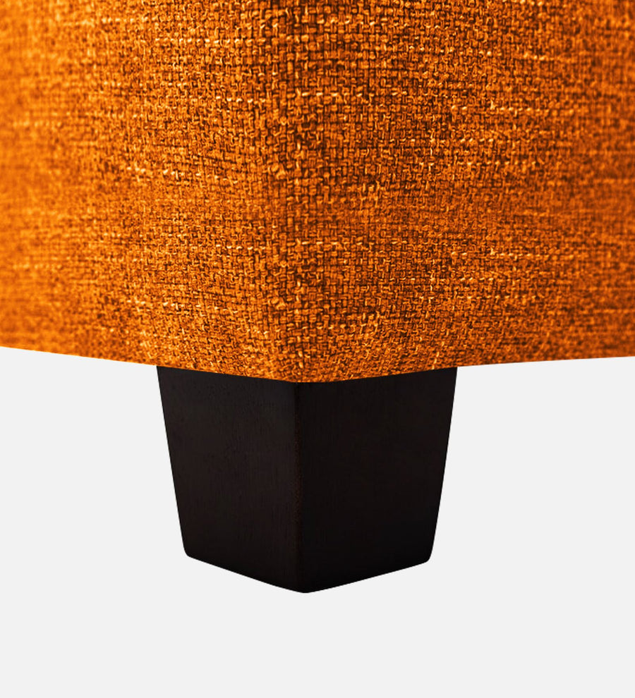 Sudan Fabric Ottoman In Vivid Orange Colour With Storage - Febonic Living