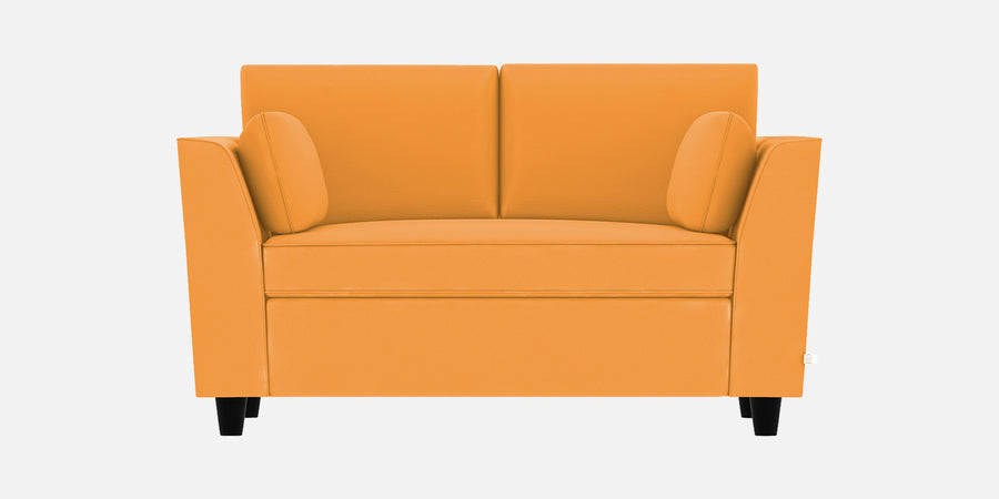 Bristo Velvet 2 Seater Sofa In Tangerine Orange Colour With Storage - Febonic Living