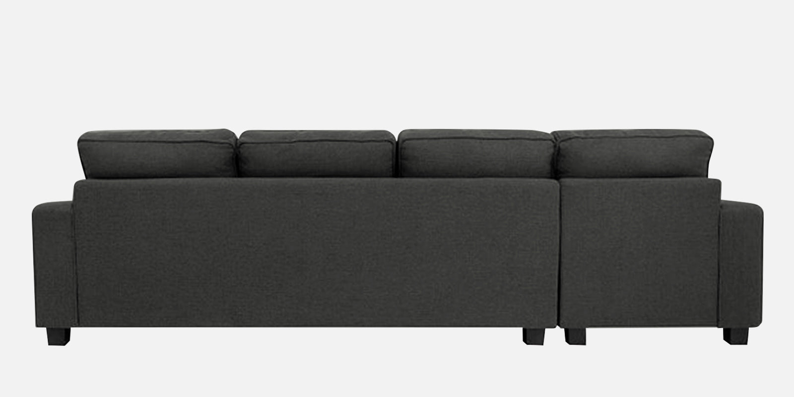 Ladybug Fabric LHS Sectional Sofa (3+Lounger) In Charcoal Grey Colour