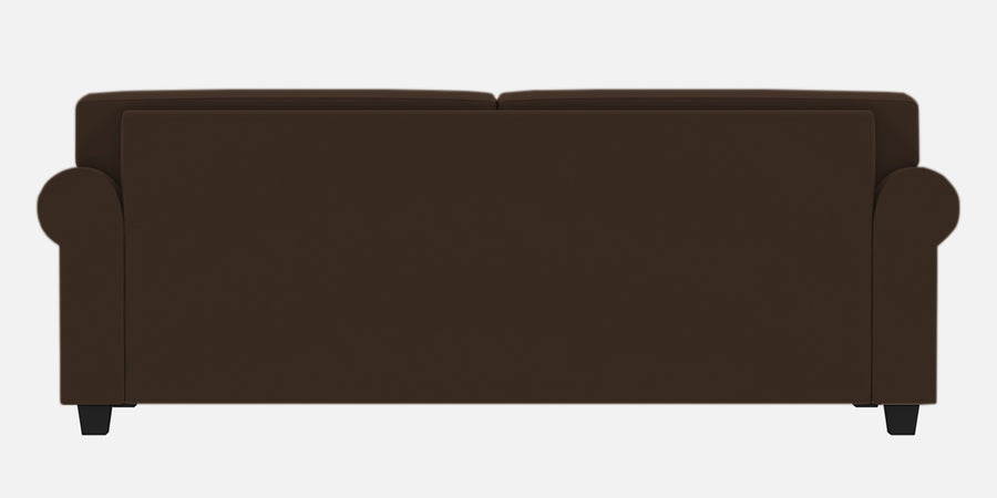Numonk Velvet 3 Seater Sofa In Chocolate Brown Colour - Febonic Living