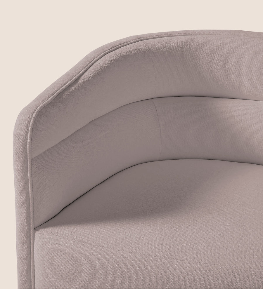 Ria Fabric Swivel Chair In Almond Beige Colour - Febonic Living