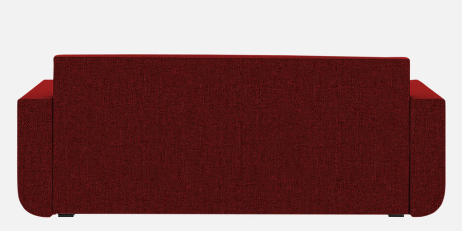 Ines Fabric 3 Seater Pull Out Sofa Cum Bed In Blood Maroon Colour With Storage - Febonic Living