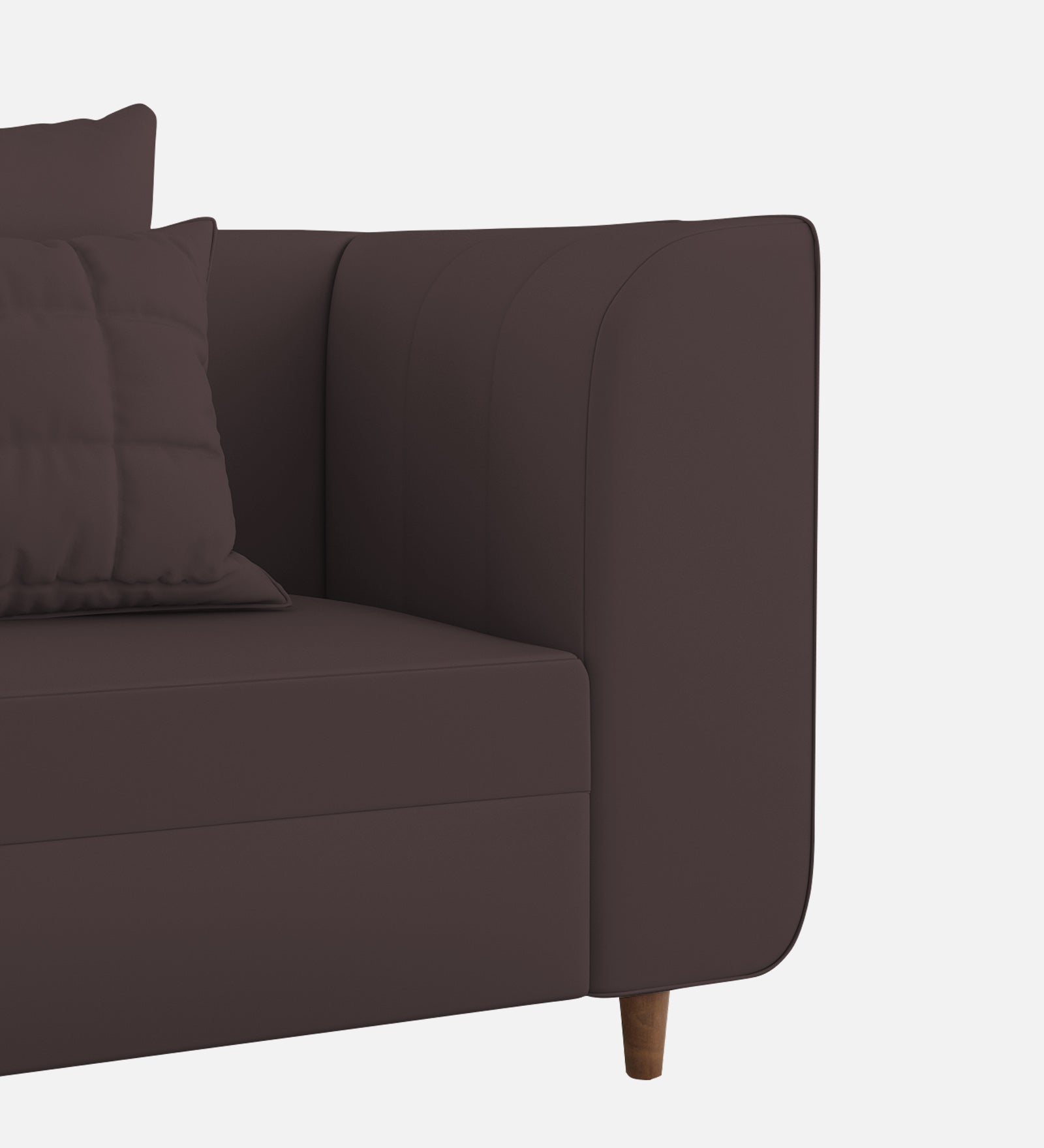 Sumo Velvet 1 Seater Sofa in Mocha Brown Colour