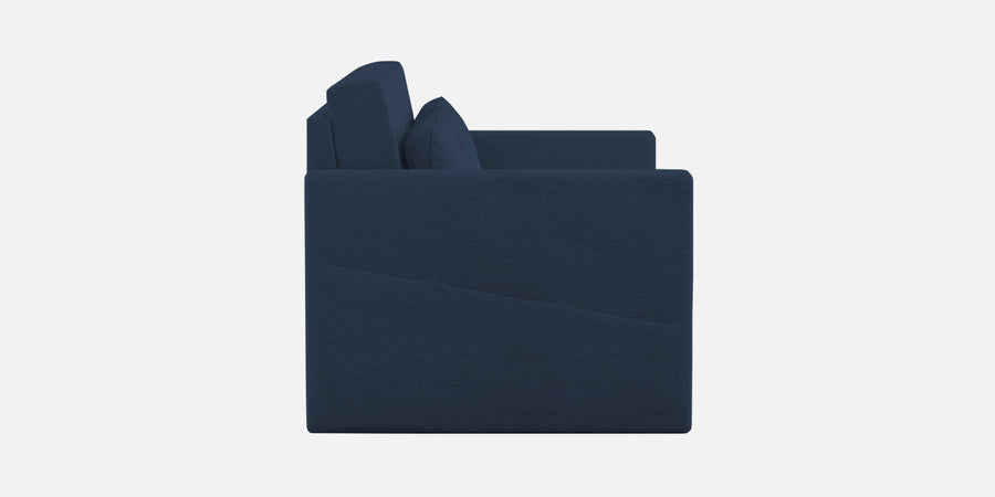 River Fabric 2 Seater Pull Out Sofa Cum Bed In Denim Blue Colour - Febonic Living