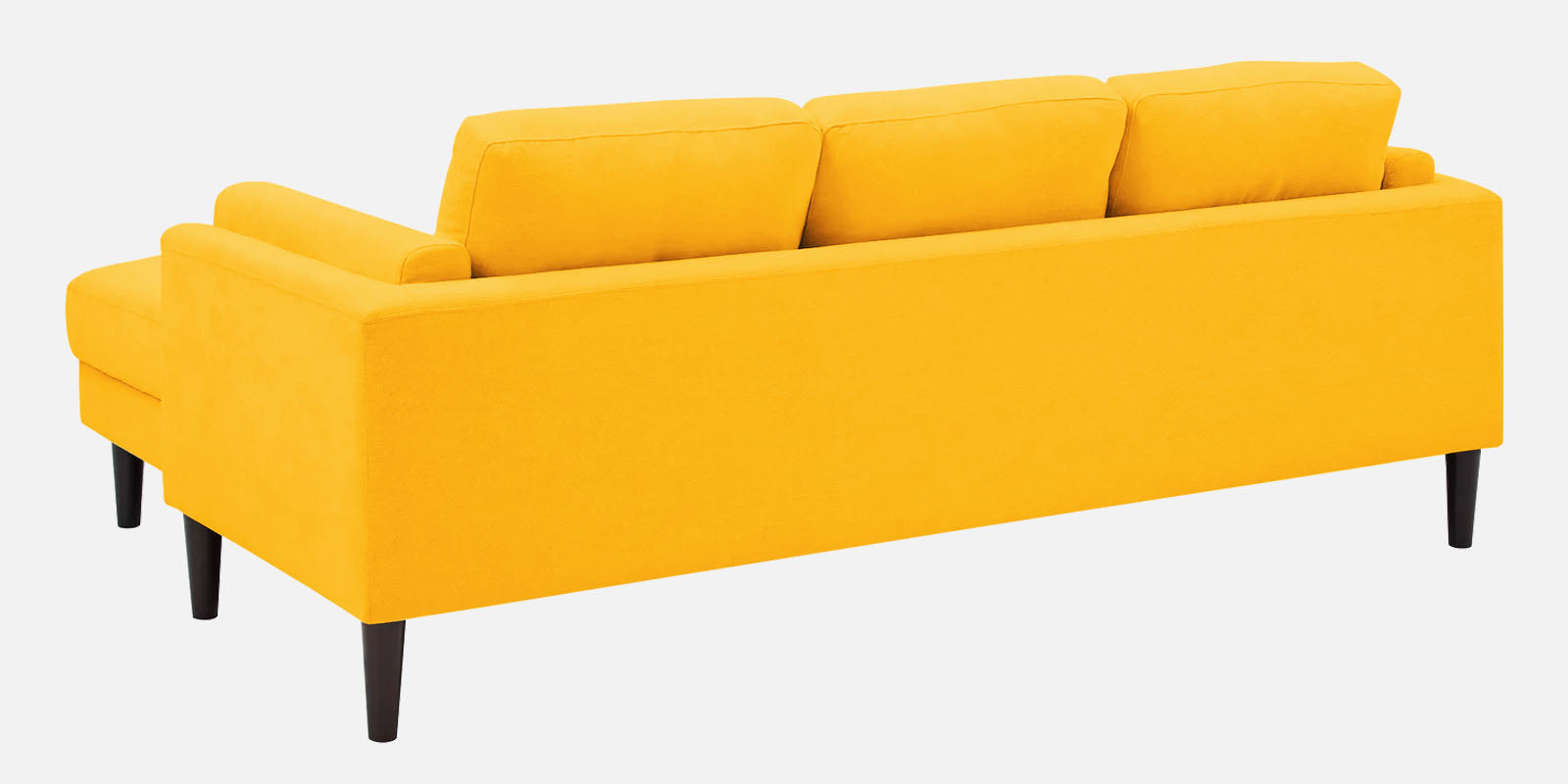 Creata Fabric LHS Sectional Sofa (2+Lounger) in Bold Yellow Colour by Febonic