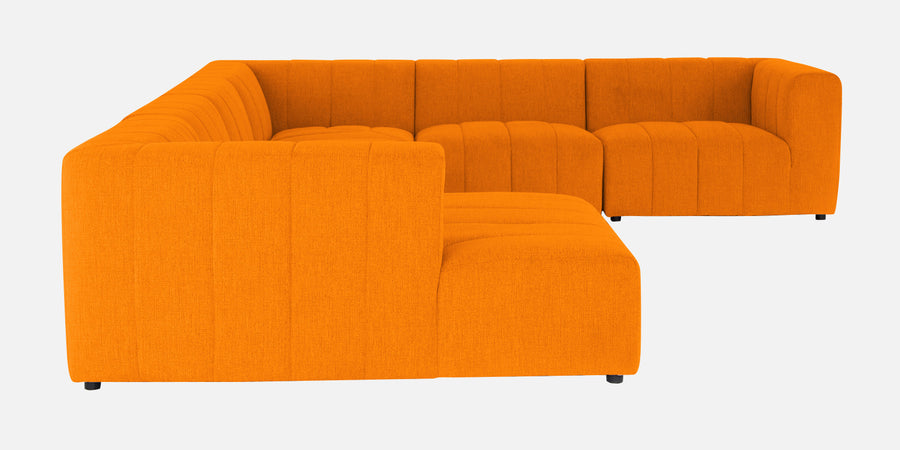 Damo Fabric Rhs 8 Seater Corner Sofa In Vivid Orange Colour - Febonic Living