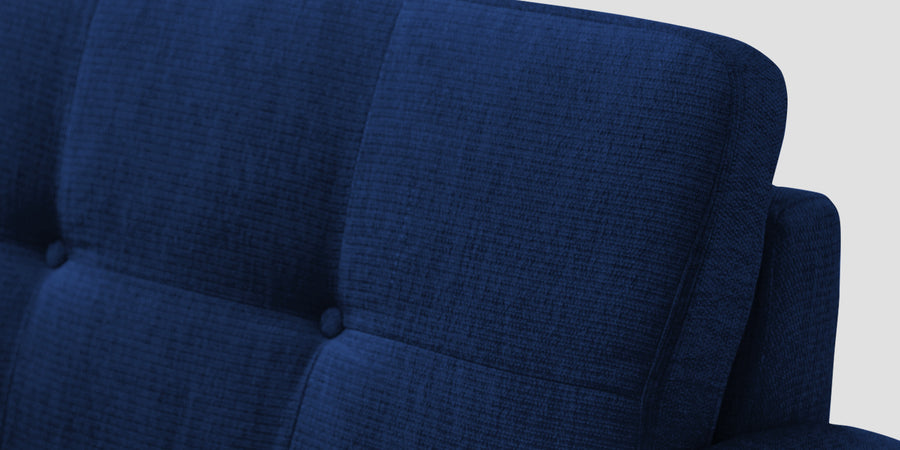 Noha Fabric 3 Seater Sofa In Royal Blue Colour - Febonic Living
