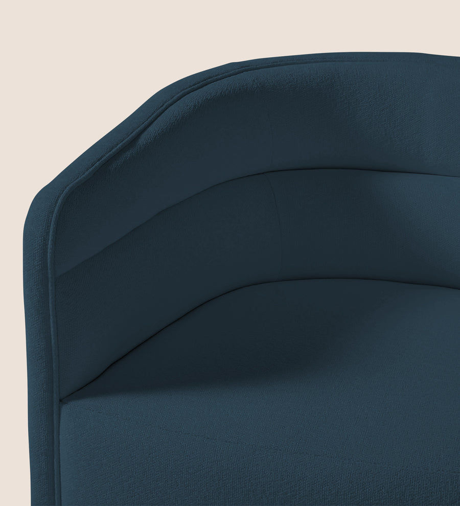 Ria Fabric Swivel Chair In Cool Blue Colour - Febonic Living