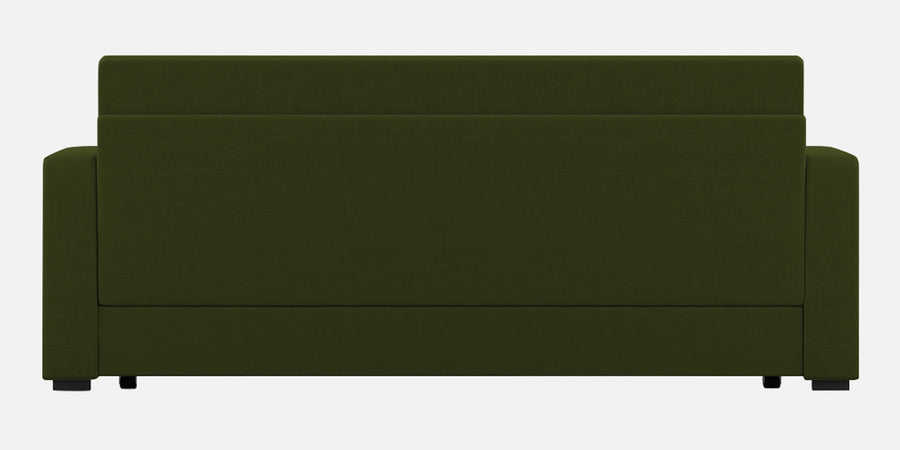 Calra Fabric 3 Seater Pull Out Sofa Cum Bed In Olive Green Colour With Storage - Febonic Living