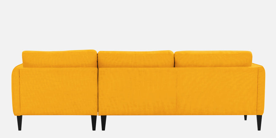 Piku Fabric Lhs Sectional Sofa 3 Lounger In Bold Yellow Colour - Febonic Living