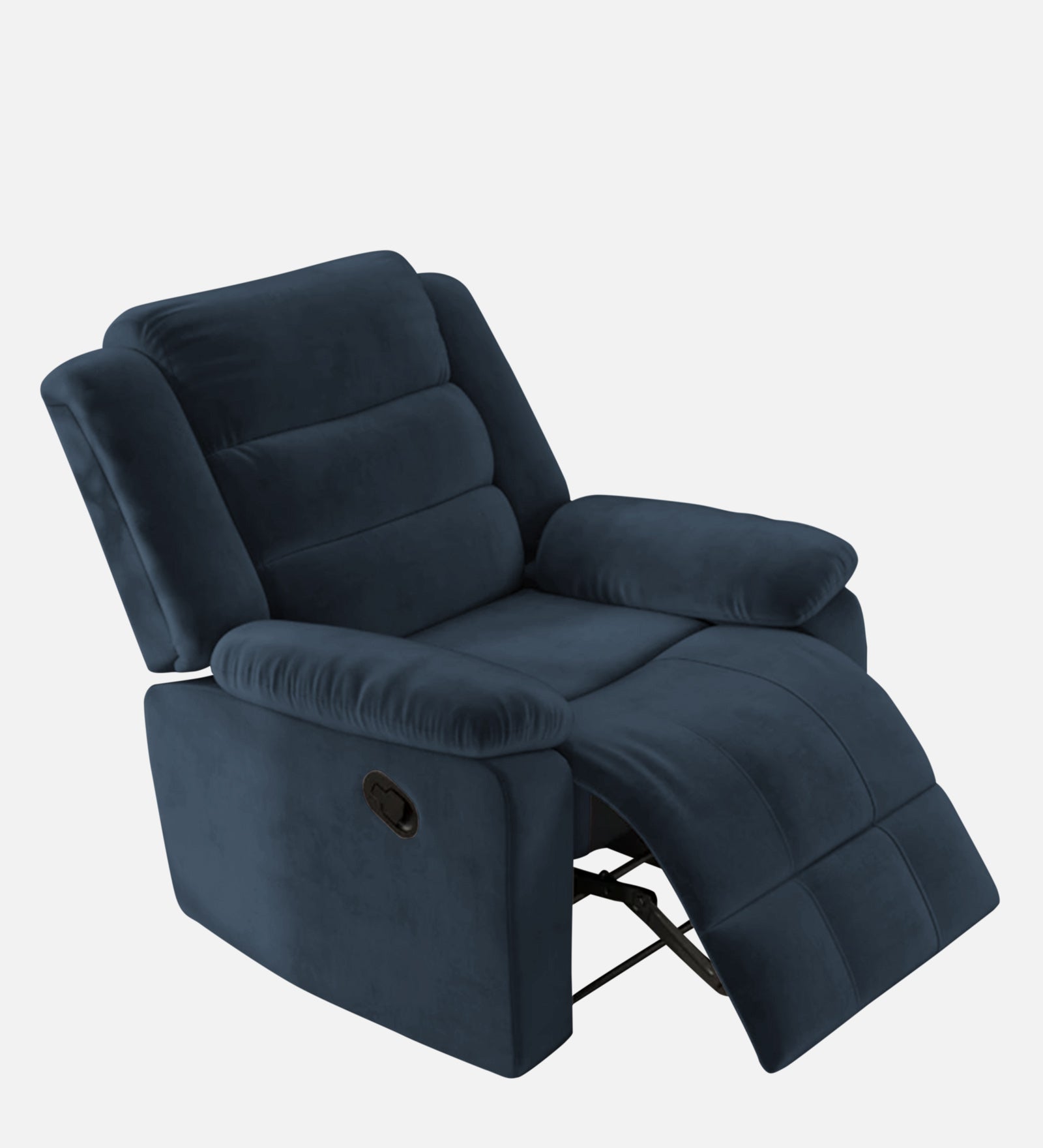 Erra Fabric Manual 1 Seater Recliner In Denim Blue Colour