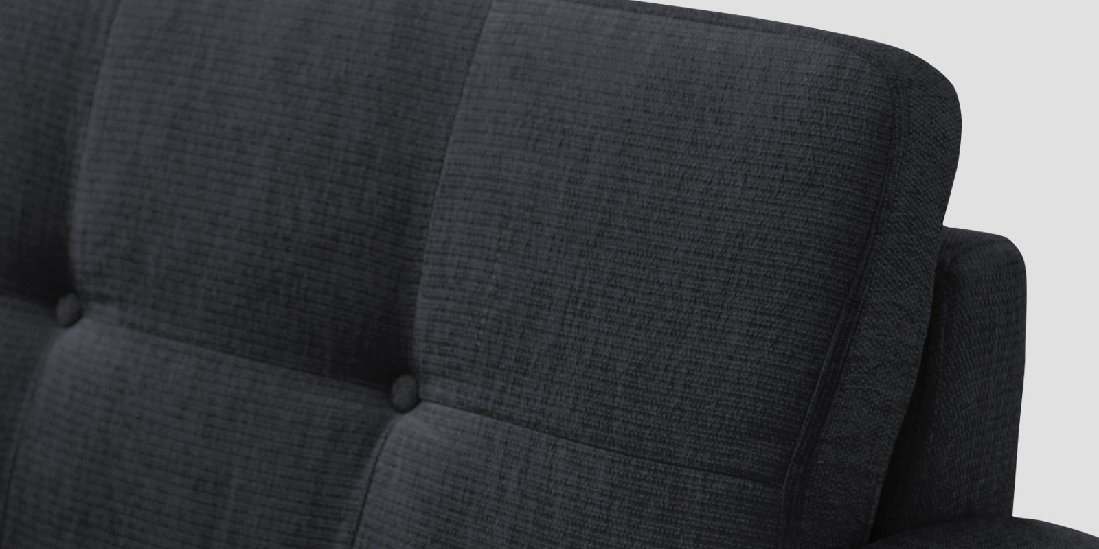 Noha Fabric 3 Seater Sofa In Charcoal Grey Colour