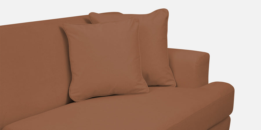 Woody Fabric Lhs Sectional Sofa 3 Lounger In Caramel Beige Colour - Febonic Living