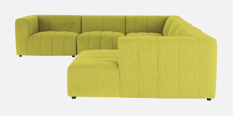 Damo Fabric Lhs 8 Seater Corner Sofa In Parrot Green Colour - Febonic Living