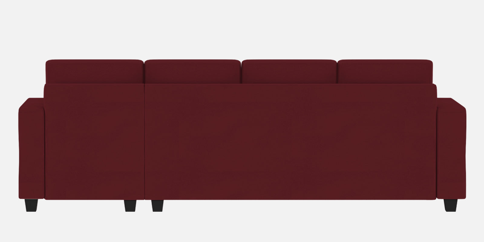 Nabi Fabric LHS Sectional Sofa (3 + Lounger) In Blood Maroon Colour